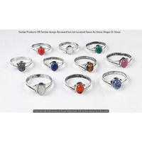 Garnet & Mixed 50 Piece Wholesale Ring Lots 925 Sterling Silver Ring NRL-4438