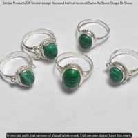 Malachite 50 Piece Wholesale Ring Lots 925 Sterling Silver Ring NRL-4239