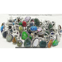 Moonstone & Mixed 50 Piece Wholesale Ring Lots 925 Sterling Silver Ring NRL-4136
