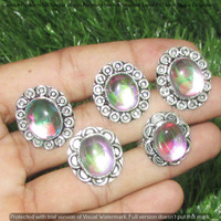 Rainbow Topaz 50 Piece Wholesale Ring Lots 925 Sterling Silver Ring NRL-4099