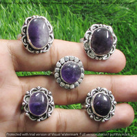 Amethyst 50 Piece Wholesale Ring Lots 925 Sterling Silver Ring NRL-4077