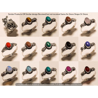 Coral & Mixed 50 Piece Wholesale Ring Lots 925 Sterling Silver Ring NRL-4006
