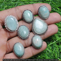 Amazonite 40 Piece Wholesale Ring Lots 925 Sterling Silver Ring NRL-3706