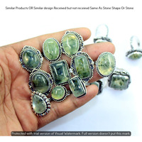 Prehnite 40 Piece Wholesale Ring Lots 925 Sterling Silver Ring NRL-3598