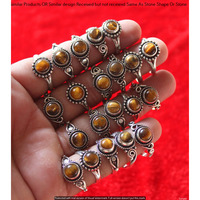 Tiger Eye 40 Piece Wholesale Ring Lots 925 Sterling Silver Ring NRL-3585