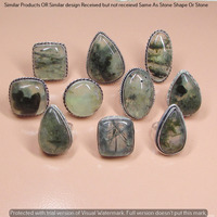 Prehnite 40 Piece Wholesale Ring Lots 925 Sterling Silver Ring NRL-3509