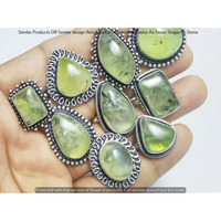 Prehnite 40 Piece Wholesale Ring Lots 925 Sterling Silver Ring NRL-3437