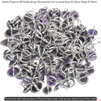 Amethyst 5 Piece Wholesale Ring Lots 925 Sterling Silver Ring NRL-337