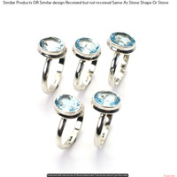 Blue Topaz 30 Piece Wholesale Ring Lots 925 Sterling Silver Ring NRL-3247