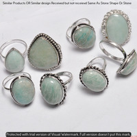 Amazonite 30 Piece Wholesale Ring Lots 925 Sterling Silver Ring NRL-3151