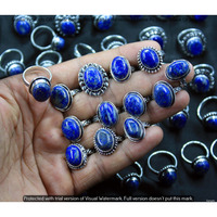 Lapis Lazuli 30 Piece Wholesale Ring Lots 925 Sterling Silver Ring NRL-3051