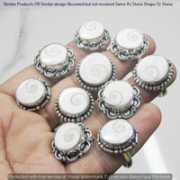 Shiva Eye Shell 30 Piece Wholesale Ring Lots 925 Sterling Silver Ring NRL-2995