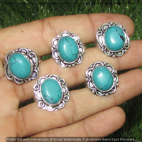 Turquoise 30 Piece Wholesale Ring Lots 925 Sterling Silver Ring NRL-2989