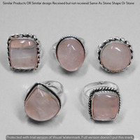 Rose Quartz 30 Piece Wholesale Ring Lots 925 Sterling Silver Ring NRL-2944