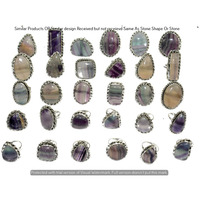 Natural Jasper 30 Piece Wholesale Ring Lots 925 Sterling Silver Ring NRL-2893