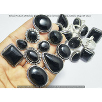 Black Onyx 30 Piece Wholesale Ring Lots 925 Sterling Silver Ring NRL-2882