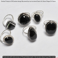Black Onyx 25 Piece Wholesale Ring Lots 925 Sterling Silver Ring NRL-2592
