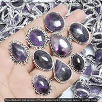 Amethyst 25 Piece Wholesale Ring Lots 925 Sterling Silver Ring NRL-2565