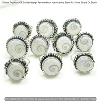 Shiva Eye Shell 25 Piece Wholesale Ring Lots 925 Sterling Silver Ring NRL-2440