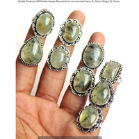 Prehnite 25 Piece Wholesale Ring Lots 925 Sterling Silver Ring NRL-2302