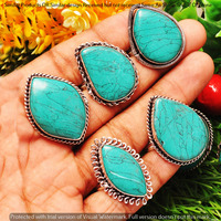 Turquoise 25 Piece Wholesale Ring Lots 925 Sterling Silver Ring NRL-2233