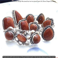 Sunstone 20 Piece Wholesale Ring Lots 925 Sterling Silver Ring NRL-2200
