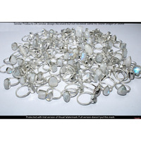 Rainbow Moonstone 20 Piece Wholesale Ring Lots 925 Sterling Silver Ring NRL-2093