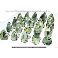 Prehnite 20 Piece Wholesale Ring Lots 925 Sterling Silver Ring NRL-2088