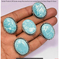 Larimar 20 Piece Wholesale Ring Lots 925 Sterling Silver Ring NRL-2073