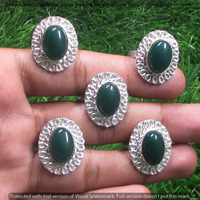 Green Onyx 20 Piece Wholesale Ring Lots 925 Sterling Silver Ring NRL-1864
