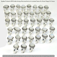 Rainbow Moonstone 20 Piece Wholesale Ring Lots 925 Sterling Silver Ring NRL-1692
