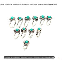 Malachite 15 Piece Wholesale Ring Lots 925 Sterling Silver Ring NRL-1585