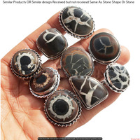 Natural Jasper 15 Piece Wholesale Ring Lots 925 Sterling Silver Ring NRL-1542