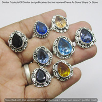Blue Topaz 15 Piece Wholesale Ring Lots 925 Sterling Silver Ring NRL-1329