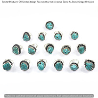 Turquoise 15 Piece Wholesale Ring Lots 925 Sterling Silver Ring NRL-1267