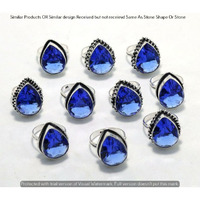 Blue Topaz 15 Piece Wholesale Ring Lots 925 Sterling Silver Ring NRL-1158