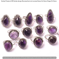 Amethyst 15 Piece Wholesale Ring Lots 925 Sterling Silver Ring NRL-1115