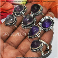 Amethyst 10 Piece Wholesale Ring Lots 925 Sterling Silver Ring NRL-1104