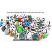 Multi & Mixed 10 Piece Wholesale Ring Lots 925 Sterling Silver Ring NRL-1096