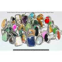 Garnet & Mixed 10 Piece Wholesale Ring Lots 925 Sterling Silver Ring NRL-1066