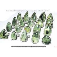 Prehnite 5 Pcs Wholesale Lot Ring 925 Silver Plated Ring NR-623