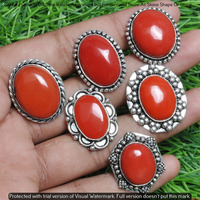 Coral 5 Pcs Wholesale Lot Ring 925 Silver Plated Ring NR-527