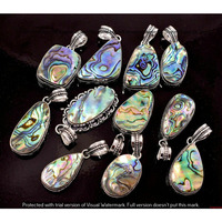Abalone Shell 50 pcs Wholesale Lot 925 Sterling Silver Plated Jewelry NP-21-420