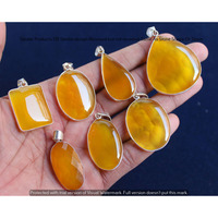 Yellow Onyx 5 Pcs Wholesale Lot 925 Sterling Silver Plated Jewelry NP-17-593