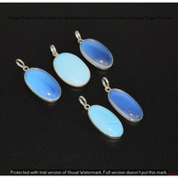 Opalite 5 Pcs Wholesale Lot 925 Sterling Silver Plated Jewelry NP-17-495