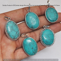 Turquoise 5 Pcs Wholesale Lot 925 Sterling Silver Plated Jewelry NP-17-141