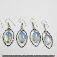 Opalite 10 Pair Wholesale Lot 925 Sterling Silver Earring NLE-559