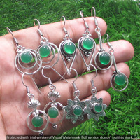 Green Onyx 1 Pair Wholesale Lot 925 Sterling Silver Earring NLE-2930