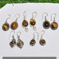 Tiger Eye 100 Pair Wholesale Lot 925 Sterling Silver Earring NLE-2565