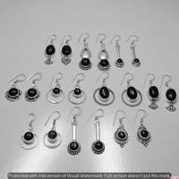 Black Onyx 50 Pair Wholesale Lot 925 Sterling Silver Earring NLE-2294